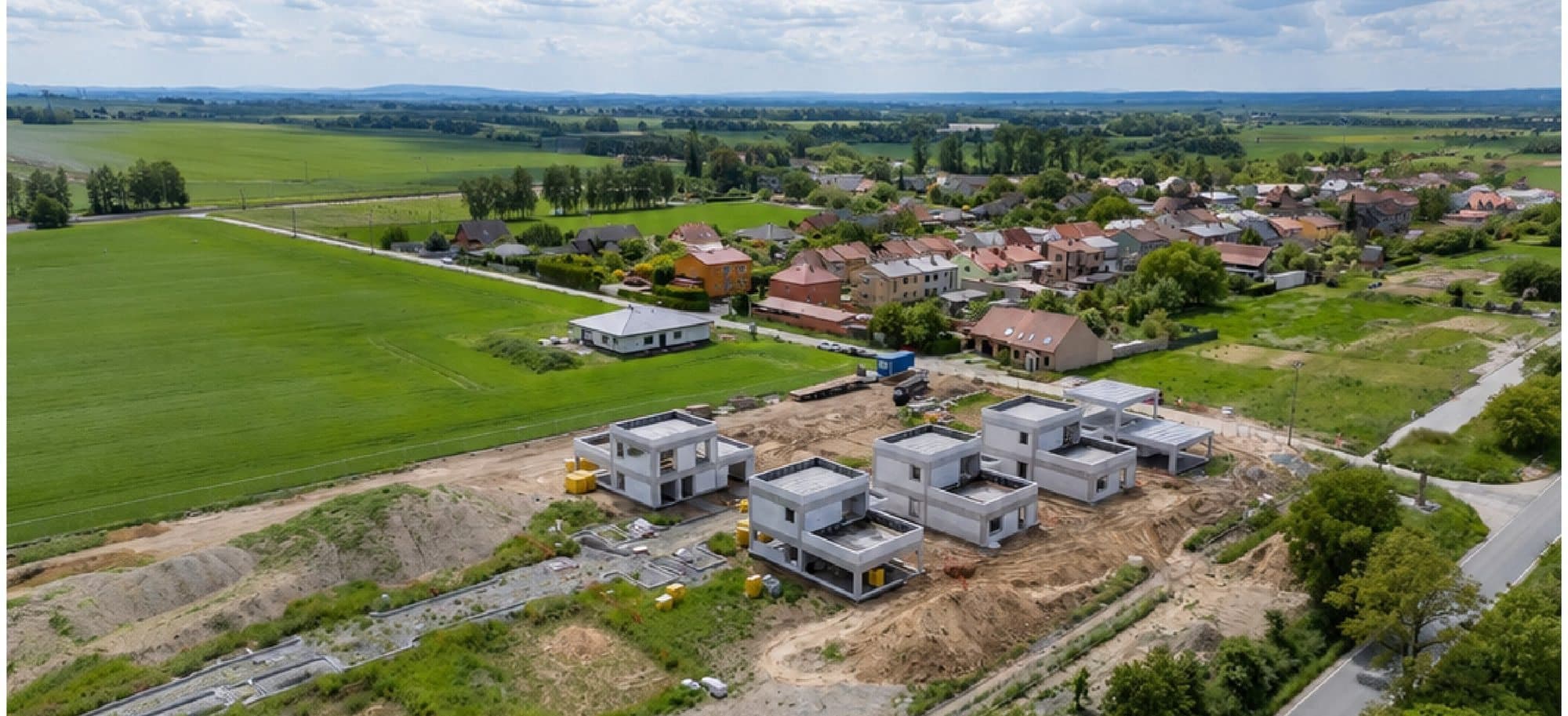 Celkový pohled na projekt z dronu